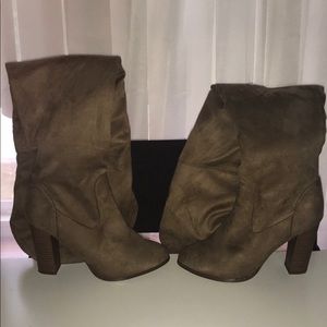 Taupe Thigh High Boots